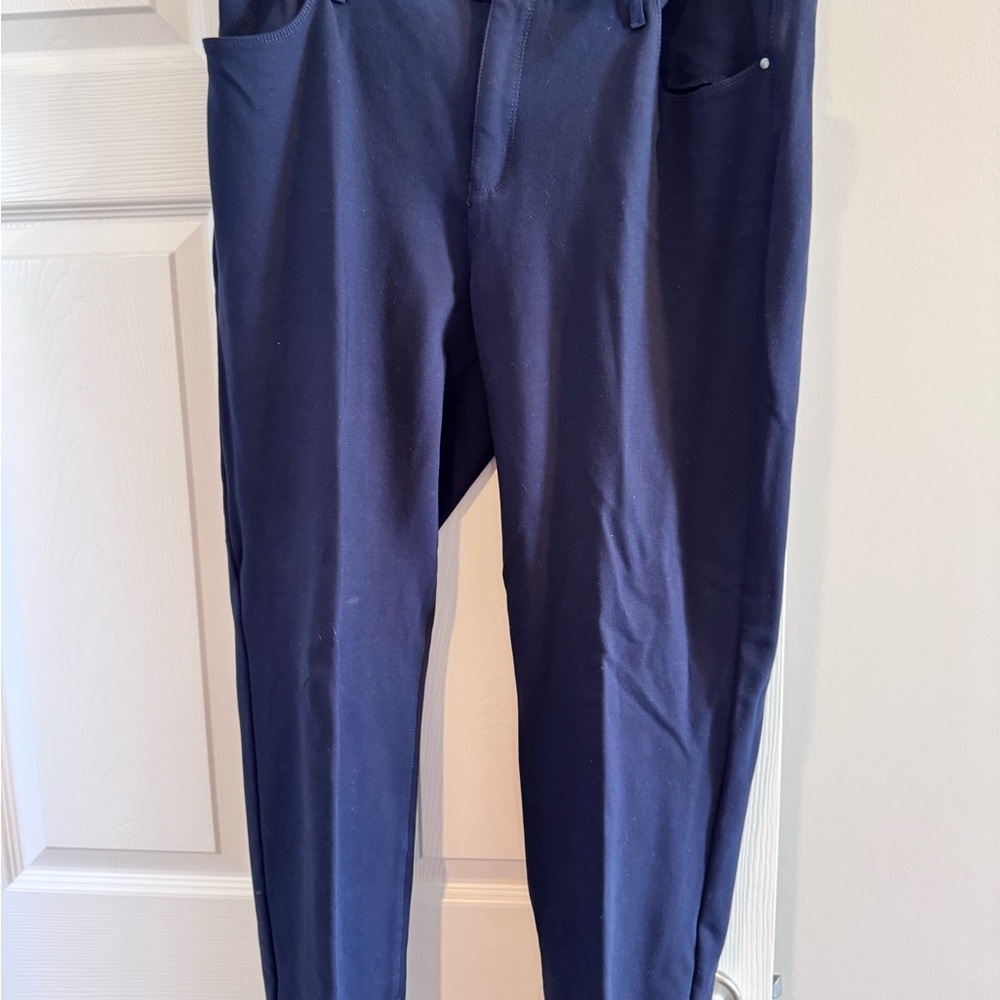 Chico's Blue Chinos Straight Leg Design